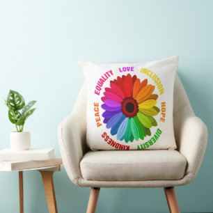 Equality Love Inclusion Hope Diversity Kindness Cushion