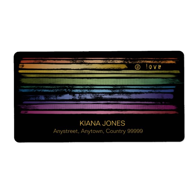 Equality Love Rainbow Brush Strokes LGBTQ ID656 (Front)