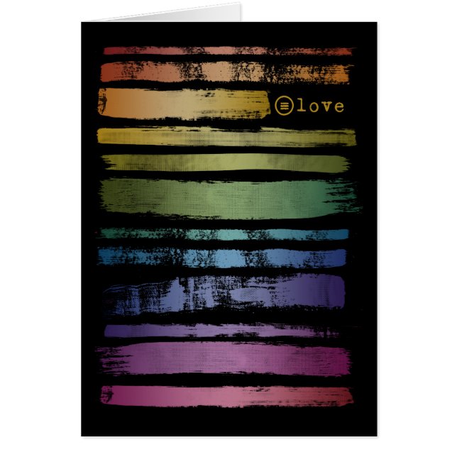 Equality Love Rainbow Brush Strokes LGBTQ ID656 (Front)