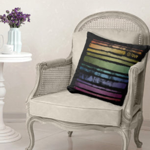 Equality Love Rainbow Brush Strokes LGBTQ ID656 Cushion