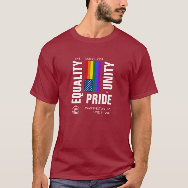 Equality March for Unity and Pride Tee (light) (Front)