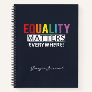 Equality Matters Everywhere Rainbow Human Rights Notebook