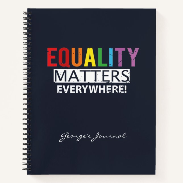Equality Matters Everywhere Rainbow Human Rights Notebook (Front)