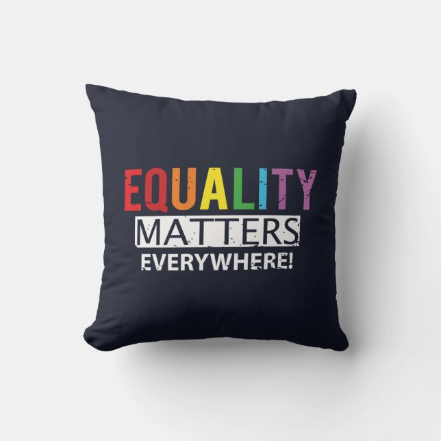 Equality Matters Rainbow Rights Support Pride Cushion (Front)