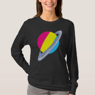 Equality Pan Pride Month Saturn Pansexuality Flag T-Shirt
