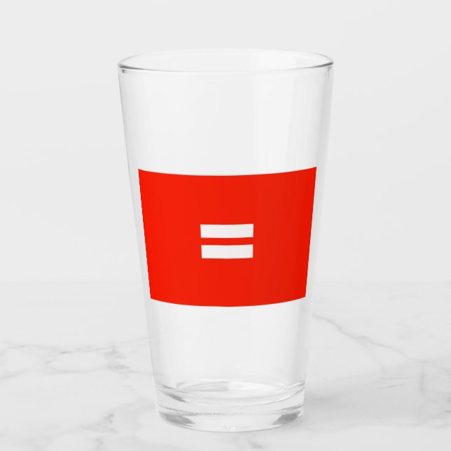 Equality Pride Flag Glass (Front)