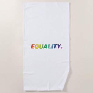 Equality pride lgbt lgbtq gay rainbow colours whit beach towel