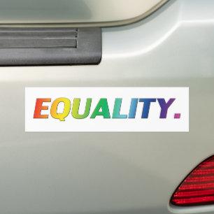equality pride rainbow colours Bumper Sticker