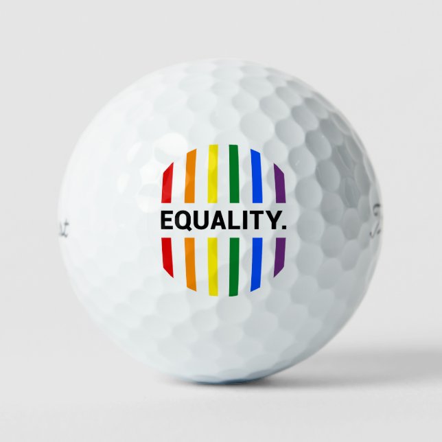 Equality Pride Rainbow Golf Balls (Front)