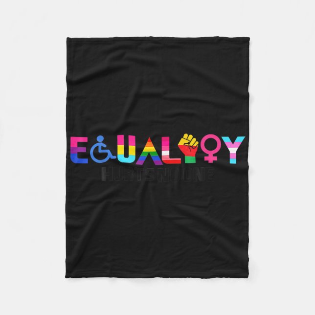 Equality Pride Rainbow Lgbtq Feminist Disability S Fleece Blanket (Front)