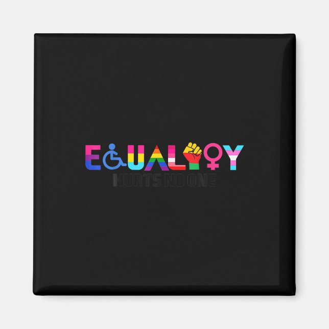 Equality Pride Rainbow Lgbtq Feminist Disability S Magnet (Front)