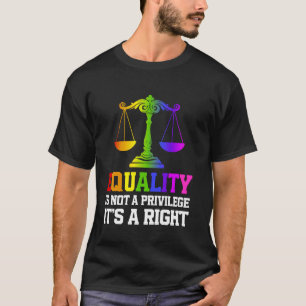 Equality Rights Pride Rainbow LGBTQ Inspirational T-Shirt