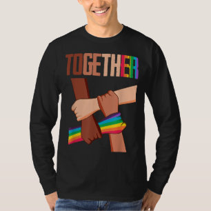 Equality Social Justice Human Rights Together Rain T-Shirt