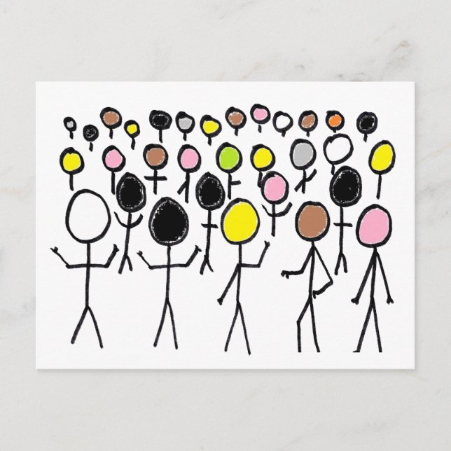 Equality Stickmen Postcard (Front)
