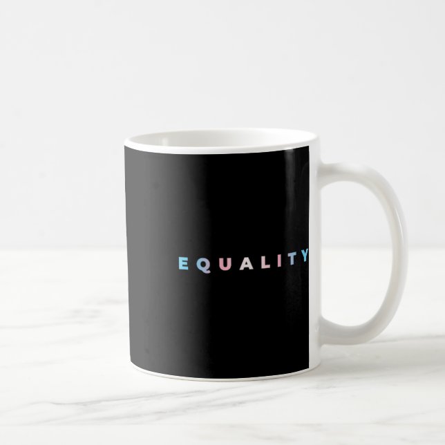Equality Subtle Trans Pride Flag Transgender Right Coffee Mug (Right)