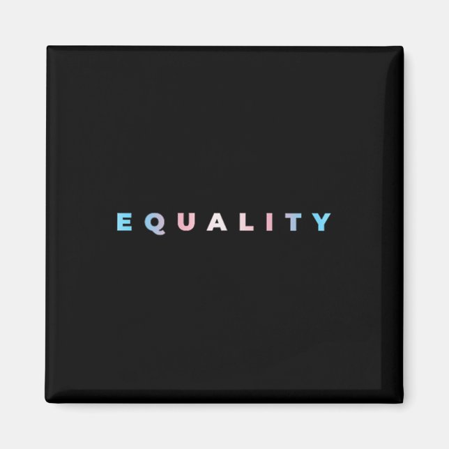 Equality Subtle Trans Pride Flag Transgender Right Magnet (Front)
