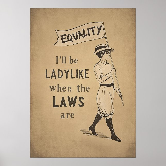 Equality Vintage Poster | Suffragette Feminism (Front)