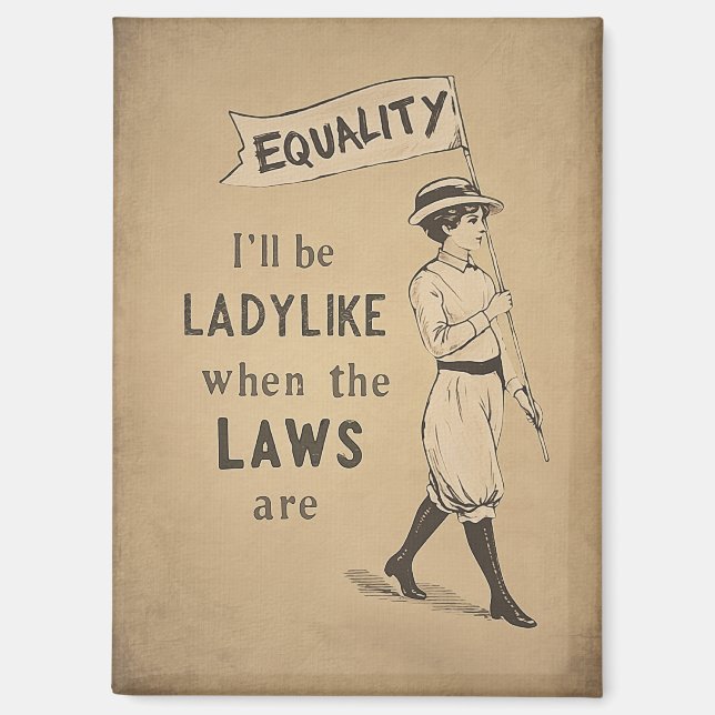 Equality Vintage Poster | Suffragette Feminism Magnet (Front)