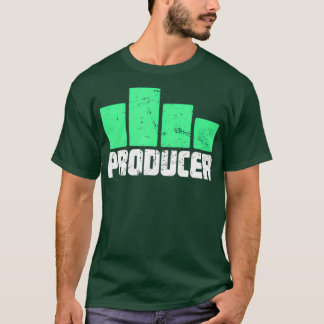 Equalizer Bars Distressed Music Producer T-Shirt