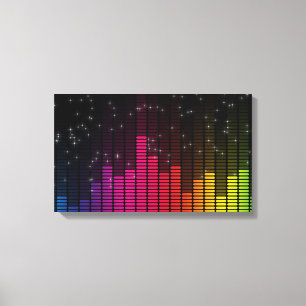 Equalizer Disco Lights Music Volume Canvas Print