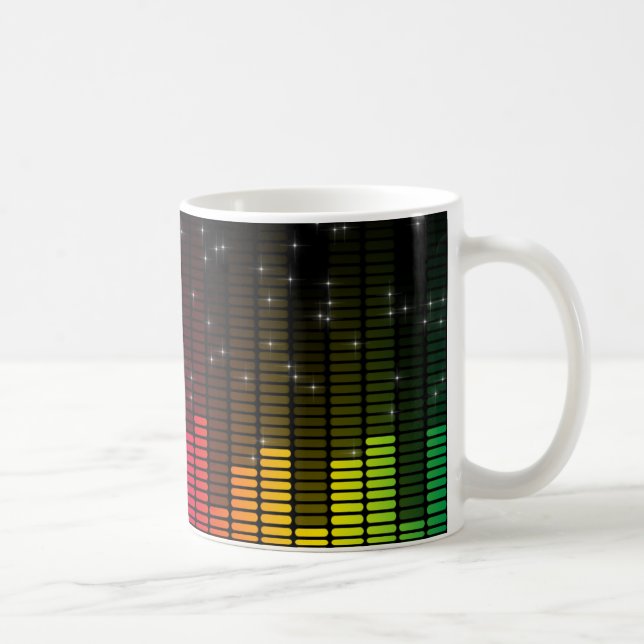 Equalizer Disco Lights Music Volume Coffee Mug (Right)