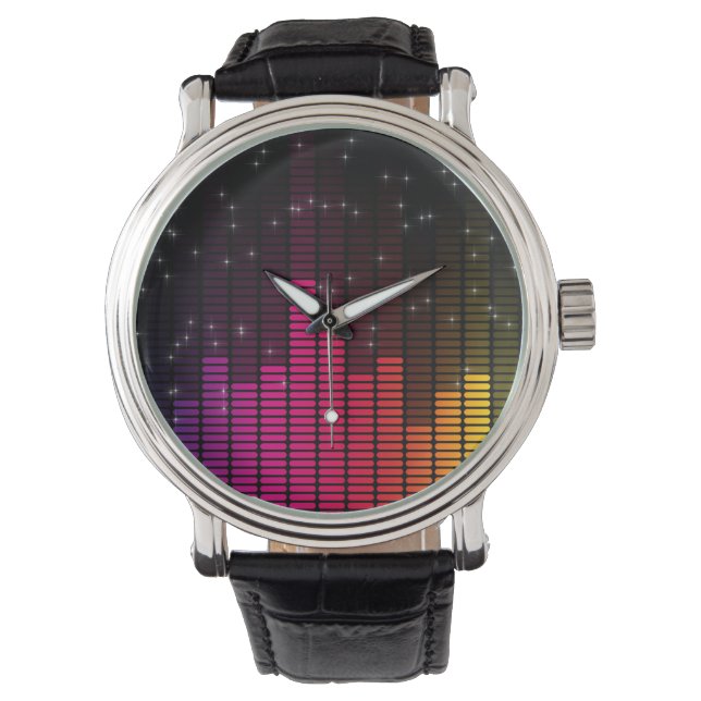 Equalizer Disco Lights Music Volume Watch (Front)