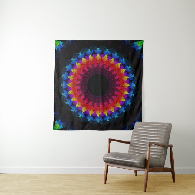 Equalizer Mandala Tapestry (In Situ)
