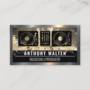 Equalizer Turntables Musical Sound Notes Business Card