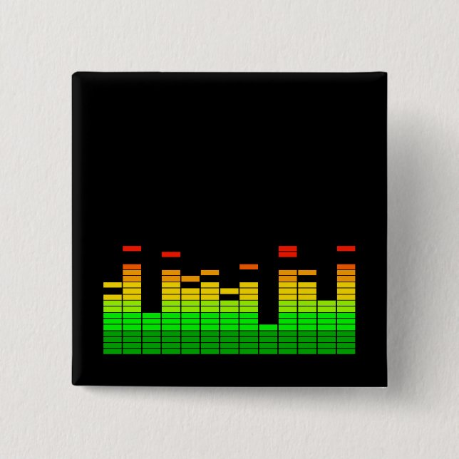 Equalizer Vibes from the Beat of DJ Music 15 Cm Square Badge (Front)
