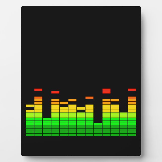 Equalizer Vibes from the Beat of DJ Music decor Plaque (Front)