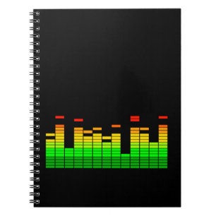 Equalizer Vibes from the Beat of DJ Music decor Spiral Notebook