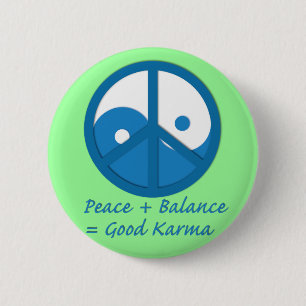 Equation for Good Karma 6 Cm Round Badge