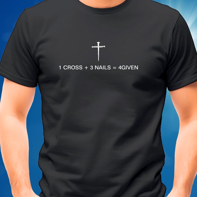 Equation One Cross Three Nails White Cross T-Shirt (Equation One Cross Three Nails White Cross T-Shirt)