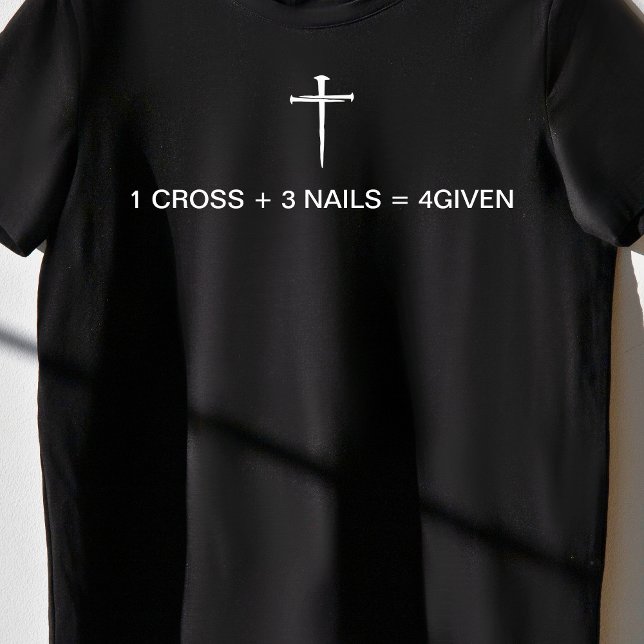 Equation One Cross Three Nails White Cross Womens T-Shirt (Equation One Cross Three Nails White Cross Womens T-Shirt)