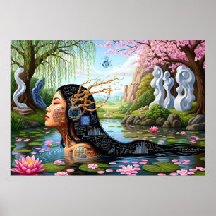 "Equations in Bloom" – A Digital Portrait Poster