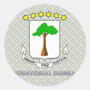 Equatorial Guinea Coat of Arms Classic Round Sticker