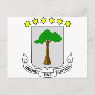 Equatorial Guinea Coat of arms GQ Postcard