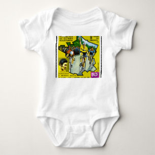 Equatorial Guinea Cyclists Historical Stamp Baby Bodysuit