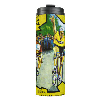Equatorial Guinea Cyclists Historical Stamp Thermal Tumbler