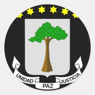equatorial guinea emblem classic round sticker