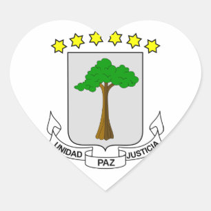 equatorial guinea emblem heart sticker