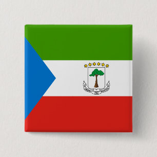 Equatorial Guinea Flag 15 Cm Square Badge