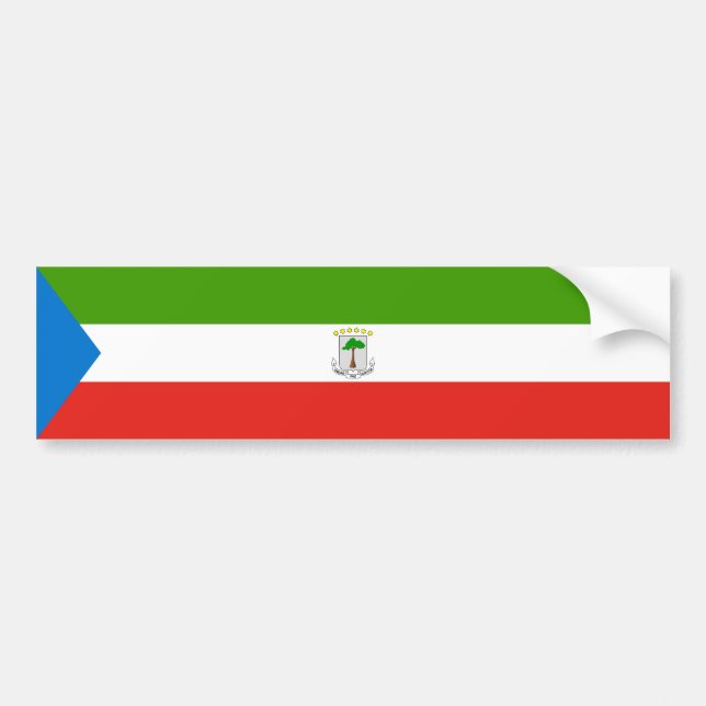 Equatorial Guinea Flag Bumper Sticker (Front)