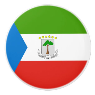 Equatorial Guinea Flag Ceramic Knob