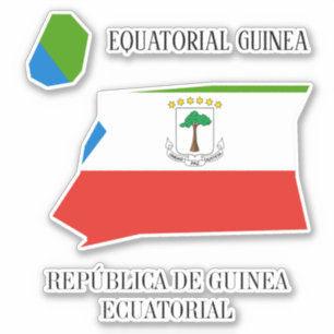 Equatorial Guinea Flag Charming Patriotic Map