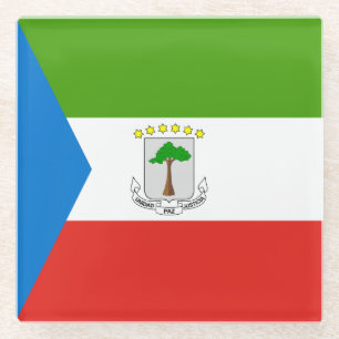 Equatorial Guinea Flag Glass Coaster