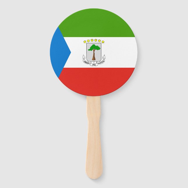 Equatorial Guinea Flag Hand Fan (Front)