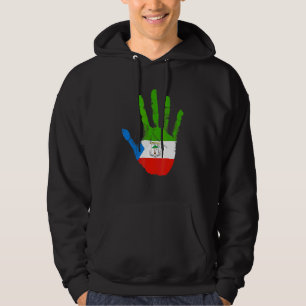 Equatorial Guinea Flag Hand Malabo Equatorial Guin Hoodie