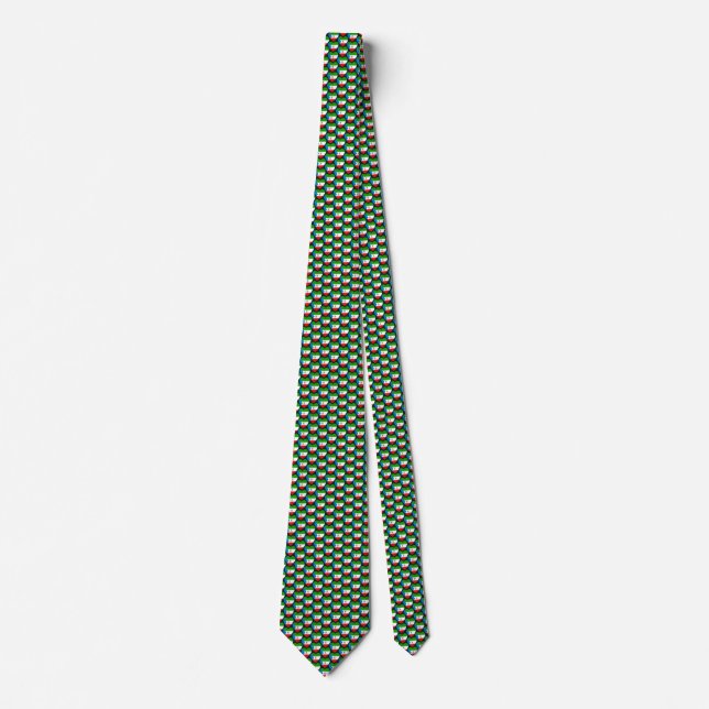 Equatorial Guinea Flag Hearts Tie (Front)