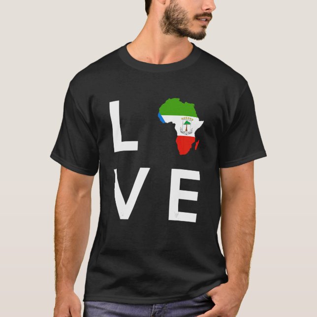 Equatorial Guinea Flag Love Africa Equatorial Guin T-Shirt (Front)